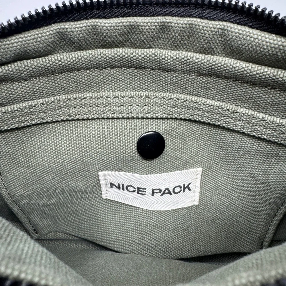 The Particulars Nice Pack Mini‎ Cross Body Canvas Bag Light Green